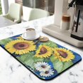 thumbnail image 2 of 2 Pack Washable Rubber Sunflower Cute Floral Dish Drying Mats for Kitchen Counter Home Large Coffee Bar Pad Accessories and Decor for Utensils Stemware (2pcs 19.5''x12''), 2 of 6