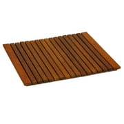 Bare Decor  Lykos String Spa Shower Mat in Solid Teak Wood Oiled Finish, Large: 24x24