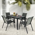 thumbnail image 3 of Gymax 48'' Rectangular Rattan Patio Dining Table for 6 w/ Metal Frame, 3 of 9