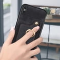 thumbnail image 5 of SaniMore for iPhone Xs Max Wallet Case, [RFID Blocking] Elastic Card Slot Vehicle Magnetic PU Leather Ring Holder & Lanyard Stand Money Pocket Protective Cover for iPhone Xs Max, Black, 5 of 15