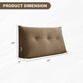 thumbnail image 3 of Lovote Triangular Headboard Pillow with Side Pockets, Chenille Fabric, Bed Rest Reading Pillow, Removable & Washable Cover, Daybed Wedge Pillow for Twin Beds, 3 of 7