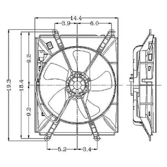 New GPD 2811250 Electric Cooling Fan Assembly