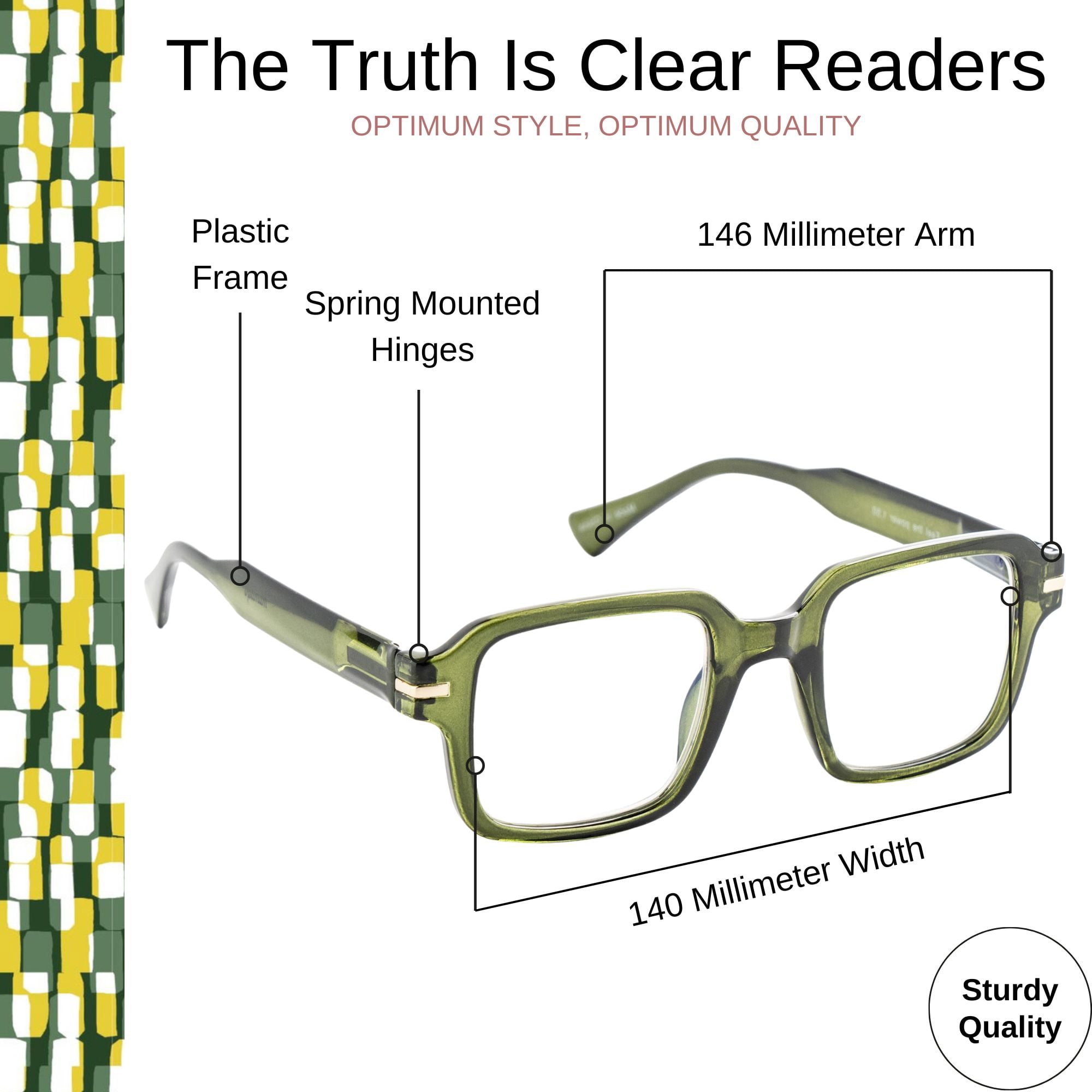 Optimum Optical Signature Blue Light Filtering Readers - The Truth is Clear, +1.75