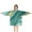Teal And Gold, variant on Pink Gold Wave Marble Blanket Hoodies for Kids 6-13YR Oversize Wearable Blanket Hoodies for Boys Girls Teens