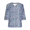 thumbnail image 5 of Yaoyar Women's Summer Color T Shirt Loose Tees Crew Neck Short Sleeve Casual Embroidery Tops, 5 of 5