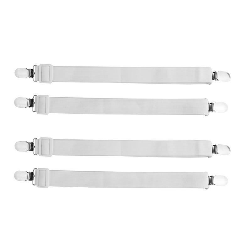 EEEkit 8Pcs Bed Sheet Straps, Triangle Non-Slip Mattress Cover Clips  Fastener, Adjustable Suspender Grippers (Black) 