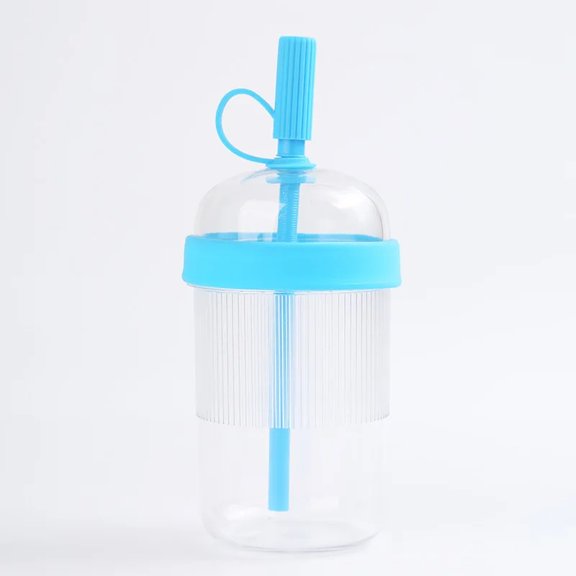 17 Oz Reusable Drink Cup with Straw and Lid, Portable Cold Beverage Cup for Coffee Tea Juice Water, Travel Office Gym