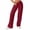 Red, variant on Hrsba Yoga Pants Women Solid Color High Waist Straight Leg with Pockets Casual Summer Pants