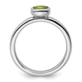 thumbnail image 4 of Auriga Fine Jewelry 925 Sterling Silver Cushion Cut Peridot Ring for Women Size 10, 4 of 6