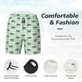 thumbnail image 5 of Sigee Cute Crocodile Print Mens Swim Trunks with Compression Liner Quick Dry Swim Stretch Beach Shorts with Pockets,S-3XL, 5 of 7