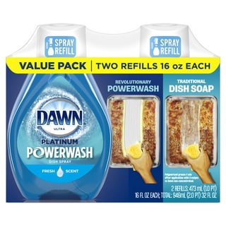 Dawn Spray Dish Soap, Fresh Scent, 16 Fluid Ounce, 1 Spray and 3 Refills 