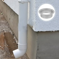 NICEXMAS 2Pcs Aluminum Rain Gutter Adapter Plated Silver for Efficient Roof Water Draining