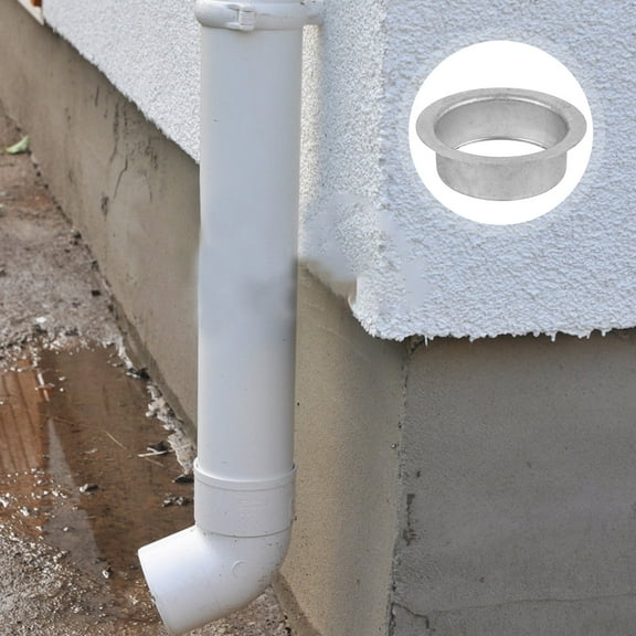 NICEXMAS 2Pcs Aluminum Rain Gutter Adapter Plated Silver for Efficient Roof Water Draining