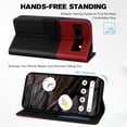thumbnail image 3 of ELEHOLD Flip Wallet Case for Google Pixel 8 Pro, Cute Pattern PU Leather Case with Magnetic Clasp Credit Card Slot Stand Lanyard Shockproof Full Body Protection Cover, E, 3 of 7