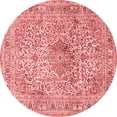 thumbnail image 1 of Ahgly Company Indoor Round Medallion Red Traditional Area Rugs, 4' Round, 1 of 4