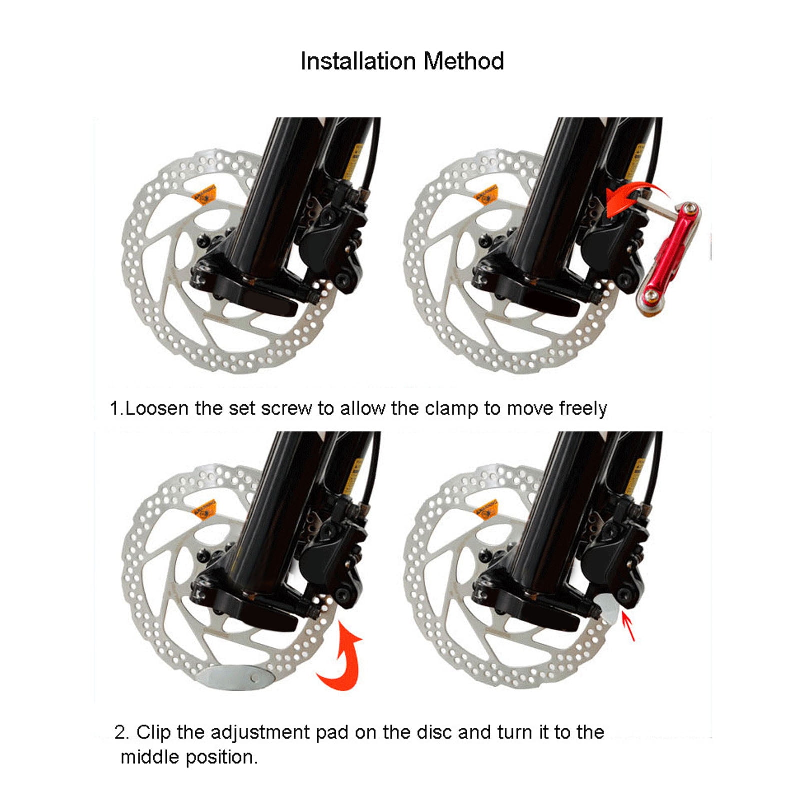 Pads Bicycle Caliper Brake Adjustment Mechanical Disc Adjusting