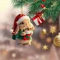 thumbnail image 2 of Luoshdecor Christmas Tree Ornament,Cute Rabbit Xmas Pendants Hanging Ornaments for Home Praty Decor 3.15 in, 2 of 4