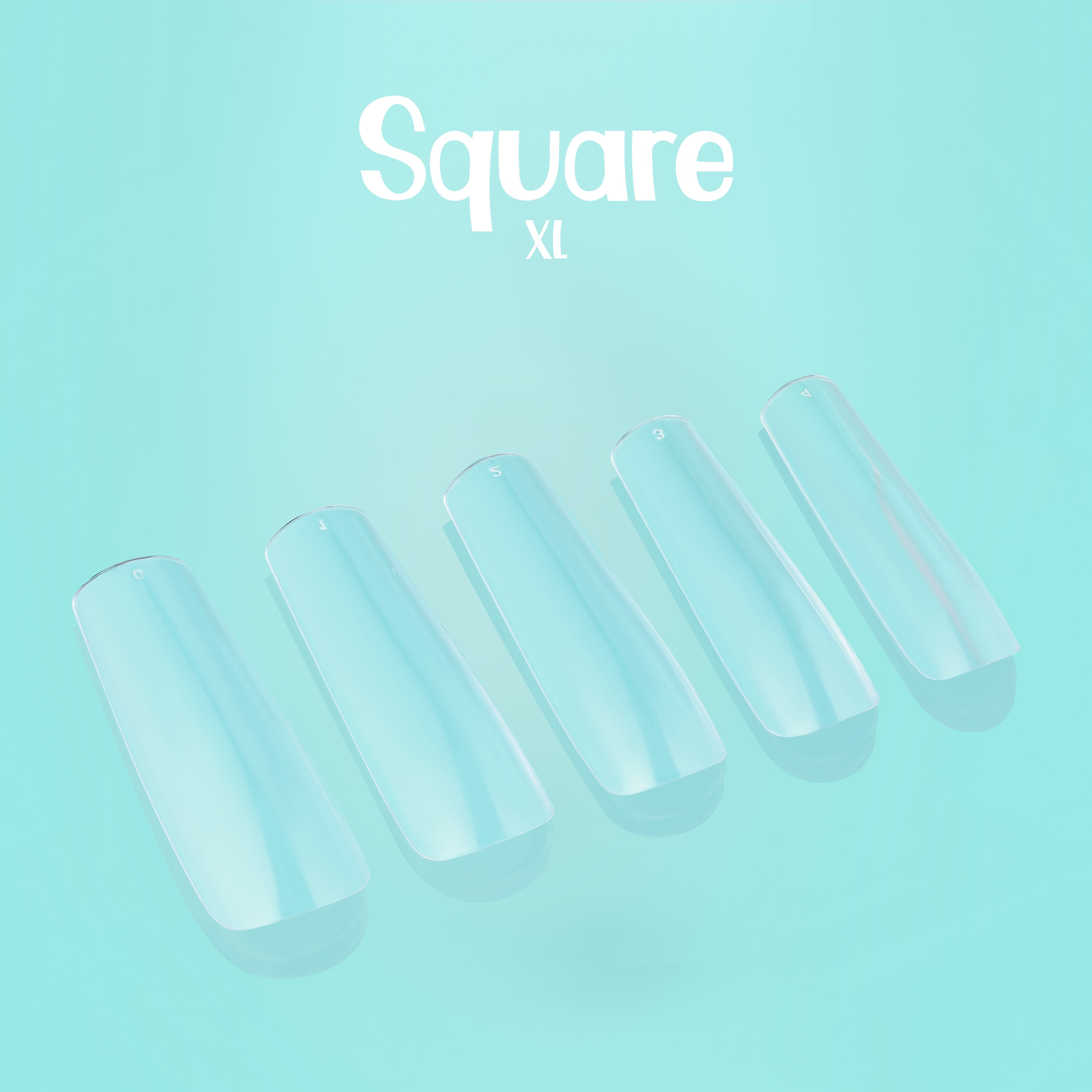 NABulous™ Clear Square XL Extra Long Soft Gel Nail Starter Kit | Professional Nail Kit | Extra Long XL Full Cover Nail Tips | DIY Manicure Essentials (Square XL)