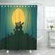 thumbnail image 1 of ABPHQTO Ilustración de vector de Pascua Conejos lindos bajo concepto de tarjeta de luz de huevo Cortina de ducha 160x180 cm, 1 of 1