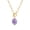 Natural Amehtyst (Feb.), variant on Pearl Gemstone Pendant Paperclip Toggle Necklace 18k Gold Plated Natural Pearl Stone Birthstone Chain Necklace Paperclip Jewelry Gift for Women
