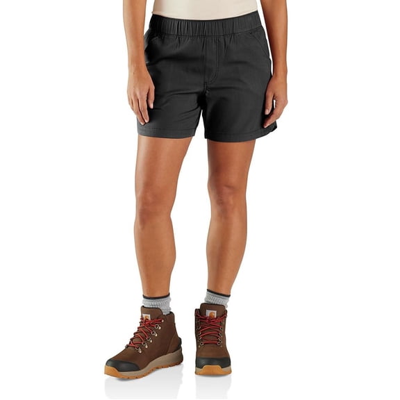Carhartt Women's Force Relaxed Fit Ripstop Work Short, Black, 2X