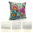 thumbnail image 4 of PHYHOO  Polish Folk Art Decorative Throw Pillow Case, European Floral Ornament Wzory Lowickie Colorful Flowers, Cushion Cover for Couch Living Room Car, 4 of 5
