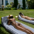 thumbnail image 5 of Sunnylife: Luxe Lie-On Lounger - Le Weekend Navy - Inflatable Pool & Water Float, Lay-Flat w/ Head Rest, Beach-Outdoor-Party Seating, Removeable Cover, 5 of 16