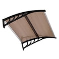 thumbnail image 5 of XIlee Window Awning Door Canopy, 40" x 38" Window Awning Overhead Modern Polycarbonate Cover Outdoor Front Porch Patio Canopy UV Rain Snow Protection Hollow Sheet (Brown & Black Bracket), 5 of 7