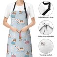 thumbnail image 4 of Kdxio Cute Snowflake Dachshund Apron with Pockets Adjustable Kitchen Aprons for Men Women Waterproof Aprons for Cooking,Drawing,Crafting, Baking Household Cleaning, 4 of 5