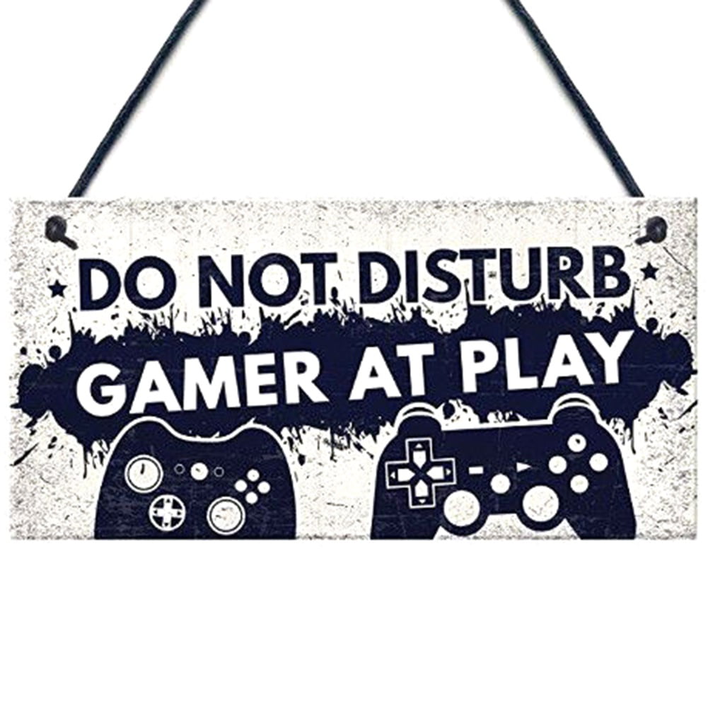 Gaming Plaque DO NOT DISTURB Novelty Gamer Boys Bedroom Sign Decor Gift 