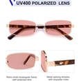 thumbnail image 3 of Retro Rectangle  Sunglasses for Women Men Small 90s  Trendy Slim Narrow Rectangular Frame VL9684, 3 of 6
