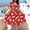 C_ Red, variant on Womens Midi Dress Flowy Fit Summer 2026 Wrap V Neck Puff Sleeve Floral Pattern Plus Size Lightweight Irregular Hem for Vacation Wear Green XL