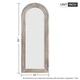 thumbnail image 2 of Solid Wood Full-Length Mirror 64"x21" for Living Room Bedroom,Weathered White, 2 of 6