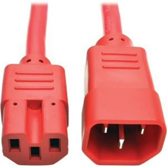 3 ft. 15A 14 AWG Heavy Duty Computer Power Cord - Red
