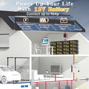 12V 200Ah LiFePO4 Lithium Battery, Built-in 200A BMS, 15000+ Deep Cycles, 2560W Max Pow, Perfect for RV, Solar, Marine, Off-Grid Energy Storage