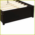thumbnail image 6 of Twin Size Solid Pine Wood Platform Bed with Trundle, No Box Spring Needed, Espresso for Guest/Bedroom, 6 of 11