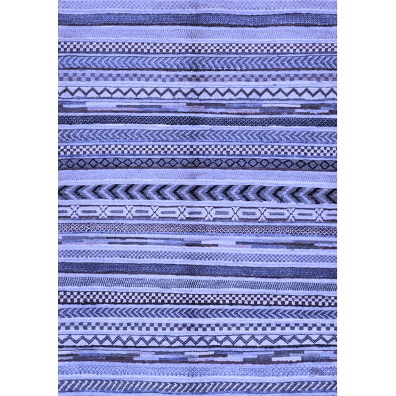 Ahgly Company Indoor Rectangle Abstract Blue Modern Area Rugs, 8' x 12'