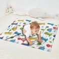 thumbnail image 2 of White Dinosaurs Clouds Leaves Pattern Blanket,Comfortable Soft Flannel Throw Blanket,All Season,Warm Lightweight Blankets for Sofa Bed Couch Living Room Chair,30"x40", 2 of 4