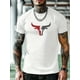 thumbnail image 1 of Camiseta con estampado de vaca roja para hombre, cómoda y transpirable, novedosa, informal, de cuello redondo y manga corta, ideal para vacaciones de primavera y verano., 1 of 9