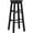 Black, variant on SolaceHue Walnut Solid Wood Backless Round Barstool with 29 inch Seat Height