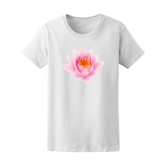 Cute Pink Lily Lotus Flower T-Shirt Women -Image by Shutterstock, Female x-Large