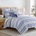 thumbnail image 2 of Levtex Home - Harbor Bay Quilt Set - Full/Queen Quilt (88x92in) and 2 Standard Shams (20x26in) - Coastal Stripes - Blue, Green, White - Reversible - Cotton, 2 of 4