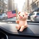 thumbnail image 1 of Figura patriótica de resina Kawaii Animal sosteniendo la bandera americana para la decoración del hogar del Día de la Independencia, 1 of 6