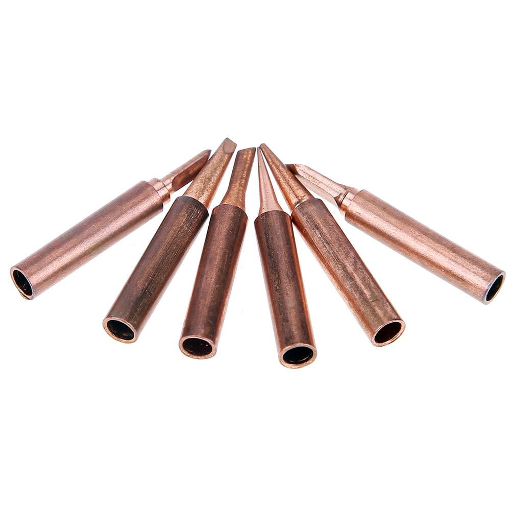 6pcs Pure Copper Iron Tip 900m-t Soldering Tip Soldering altéré Station 