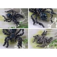 thumbnail image 2 of Black Crystal Rhinestone Spider Brooch Pin 2pcs - Halloween Decoration and Cosplay Accessory Jewelry, 2 of 5