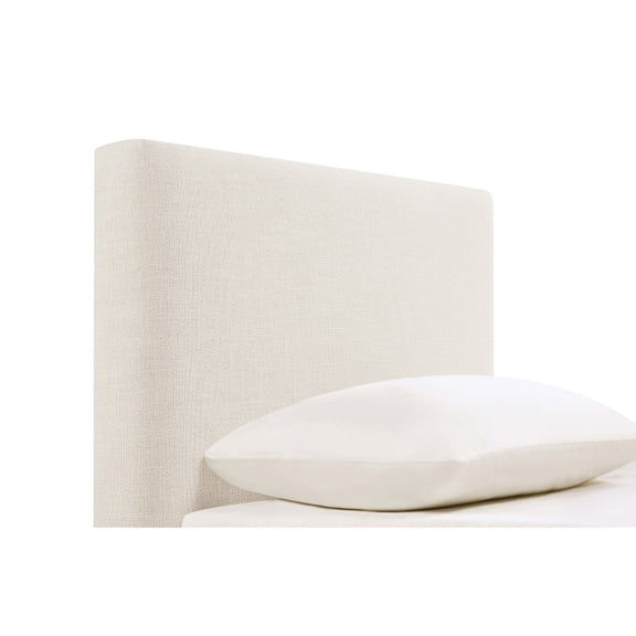Simone Sand Twin Upholstered Panel Headboard, Transitional Style