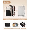 thumbnail image 6 of LOVEVOOK Travel Backpack Carry on Flight Approved 40L,Waterproof TSA Travel Essentials Personal Item Backpack for Women Men,Carry on Luggage Suitcase Travel Bag for Airplane with 3 Packing Cubes, 6 of 7