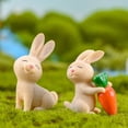 thumbnail image 4 of 7 piezas linda figura de conejo en miniatura animales personajes de conejo juguetes mini figura colección juego, decoración de pastel de conejo, planta, decoración del coche, 4 of 4