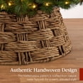 thumbnail image 4 of Best Choice Products 36in Basket Woven Hyacinth Christmas Tree Collar, Tree Skirt Accessory w/ Cord Cut-Out - Chestnut, 4 of 10