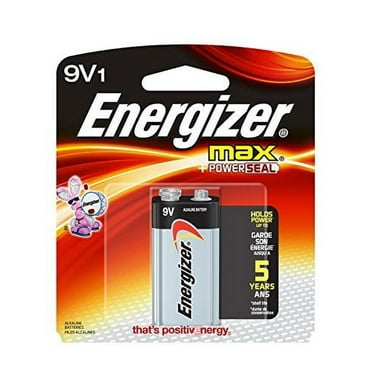 Energizer MAX 9V Alkaline Batteries, 1-Count (Pack of 2)